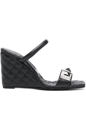 Philipp Plein Sandali con zeppa in pelle matelassé
