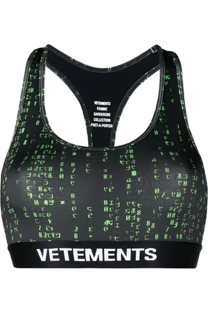 Vetements Canotta crop con logo