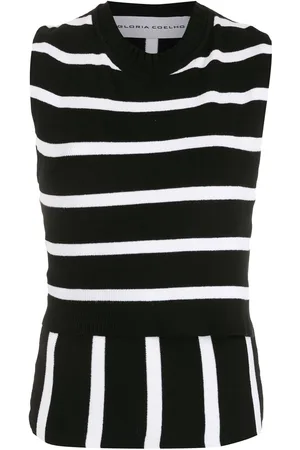 Gloria Coelho Blusa smanicata a righe