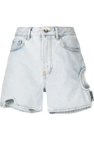 OFF-WHITE Shorts denim a vita alta
