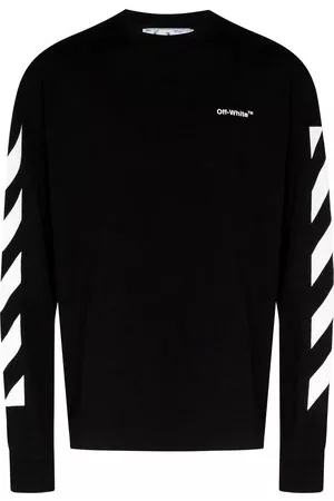 OFF-WHITE Uomo T-shirt - T-shirt con strisce oblique - Nero