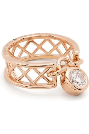 COURBET Anello in oro 18kt riciclato con diamanti