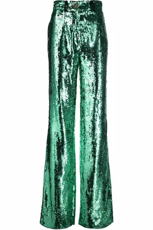 Philipp Plein Pantaloni a gamba ampia con paillettes