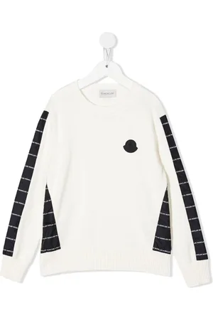Moncler Maglione bicolore con stampa