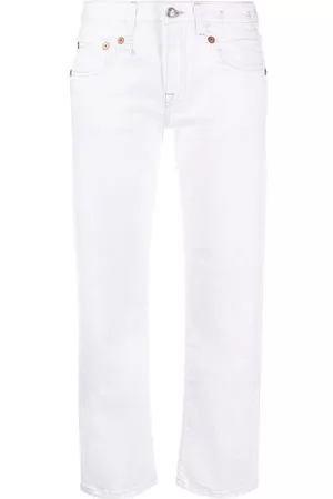 R13 Donna Jeans straight - Jeans dritti con effetto vissuto - Bianco