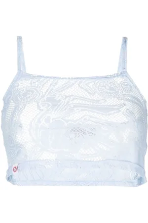 Charles Jeffrey Loverboy Top crop con dettaglio in pizzo