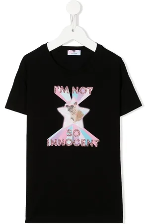Chiara Ferragni T-shirt con scritta di glitter