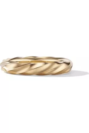 David Yurman Donna Fascia - Anello a fascia Cable Edge in oro giallo 18kt