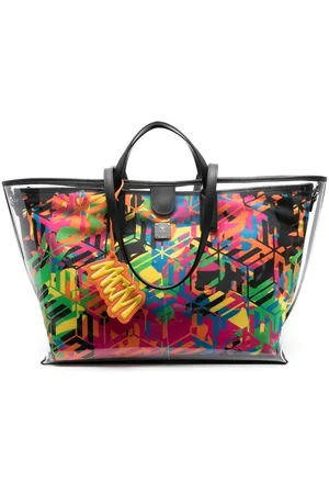 MCM Borsa tote Aren cubic media con logo