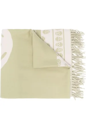 Alexander McQueen Sciarpa bicolore con stampa