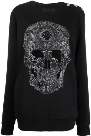 Philipp Plein Felpa girocollo con ricamo
