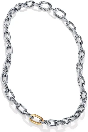 David Yurman Collana a catena DY Madison in oro giallo 18kt e sterling (8,5mm)