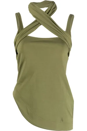 The Attico T-shirt asimmetrica smanicata