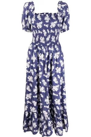 Ralph Lauren Donna Vestiti lunghi a fiori - Abito lungo a fiori - Blu