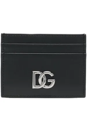 Dolce & Gabbana Portacarte con placca logo in pelle