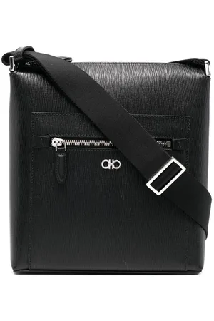 Salvatore Ferragamo Borsa messenger con placca logo