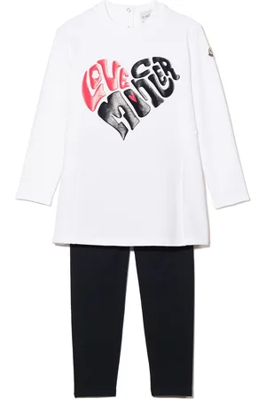 Moncler Set top e pantaloni con stampa Love Moncler