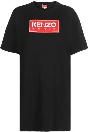 Kenzo Donna Vestiti - Abito modello T-shirt con stampa - Nero