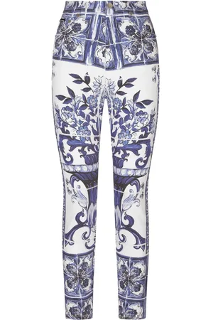 Dolce & Gabbana Jeans skinny Grace con stampa maioliche