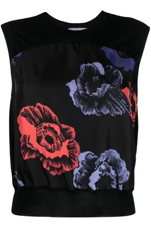 Salvatore Ferragamo Top smanicato a fiori