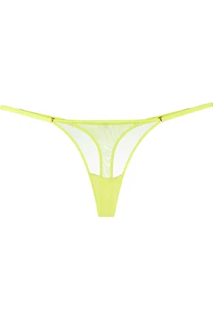 MAISON CLOSE Tanga semi trasparente a vita bassa