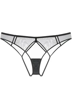 MAISON CLOSE Tanga semi trasparente