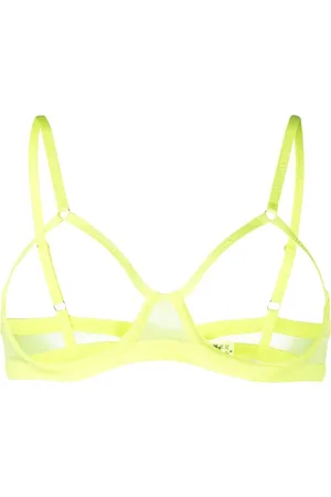 MAISON CLOSE Reggiseno semi trasparente con logo