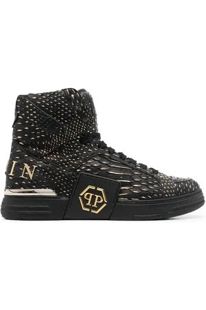 Philipp Plein Sneakers alte con effetto serpente