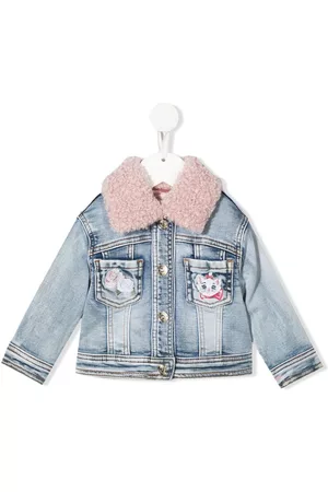 MONNALISA Giacche bomber - Giacca denim con applicazione Disney - Blu