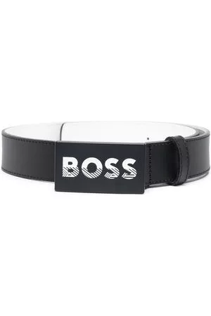 HUGO BOSS Cinture - Cintura con placca logo - Nero