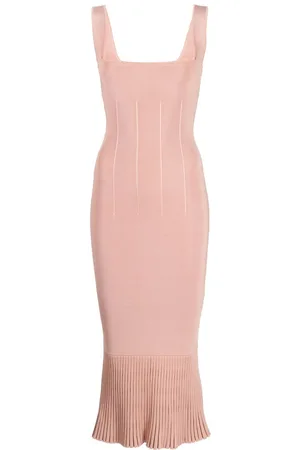 GALVAN Abito midi Atalanta con peplum
