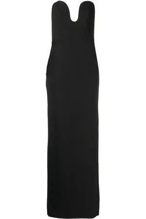 Solace Donna Vestiti scollo a cuore - Abito con scollo a cuore - Nero