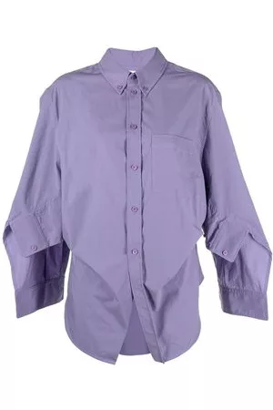 Balenciaga Donna Camicie - Camicia Swing Twisted - Viola