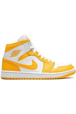 Jordan Sneakers 1 Mid White/University Gold