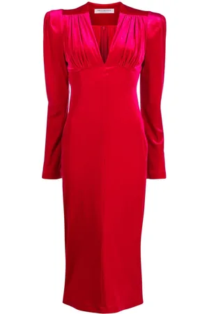 Serafini Abito midi con scollo a V