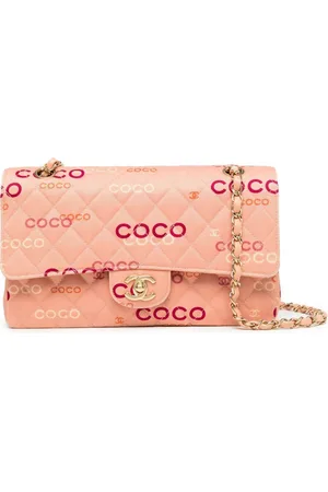 CHANEL Borsa a spalla Double Flap con stampa 2002