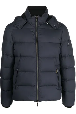 MOORER Piumino con cappuccio e zip