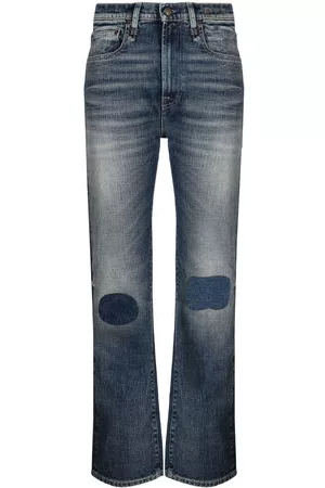 R13 Jeans slim a vita alta - Blu