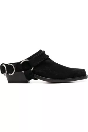 Buttero Mules con punta quadrata 55mm - Nero