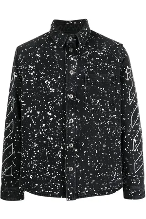 OFF-WHITE Camicia denim a righe diagonali