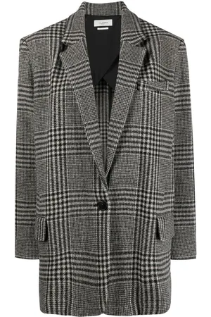 Isabel Marant Cappotto Cikaito oversize a quadri