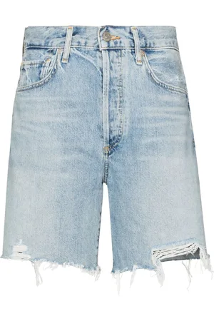 Citizens of Humanity Shorts denim Camilla con orli sfrangiati