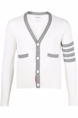 Thom Browne Cardigan con dettaglio a righe