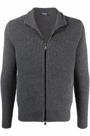 DRUMOHR Cardigan in lana merino con zip