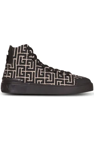 Balmain Sneakers alte con stampa monogramma