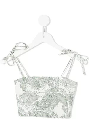 Little Bambah Bambina Tuniche - Top corto con stampa palme - Verde