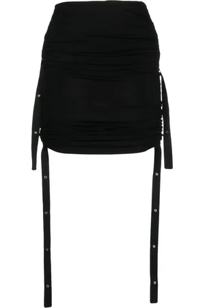 DION LEE Gonna midi Doric con ruches