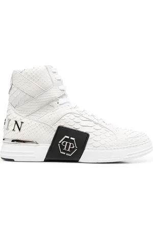 Philipp Plein Sneakers alte con effetto serpente