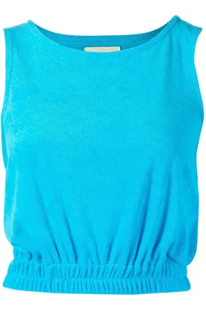 Bambah Top smanicato con effetto spugna