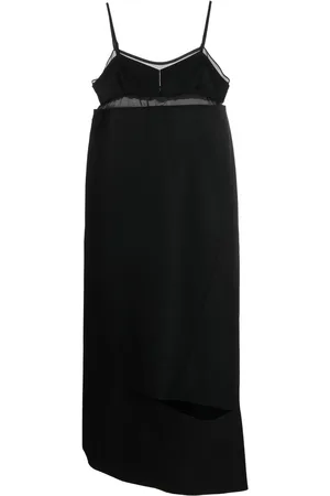 SACAI Abito midi asimmetrico con cut-out